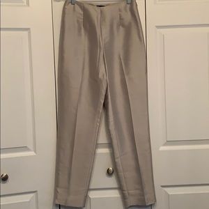 High waist silk pants